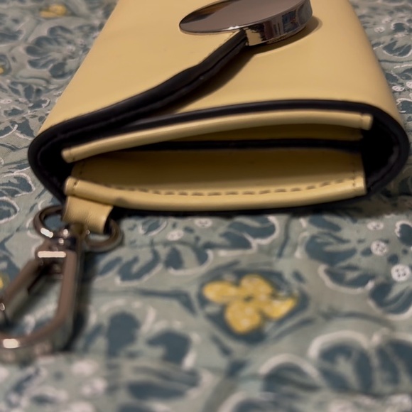 BCBGeneration yellow leather wallet/wristlet w/clip, NWOT. - Picture 6 of 9